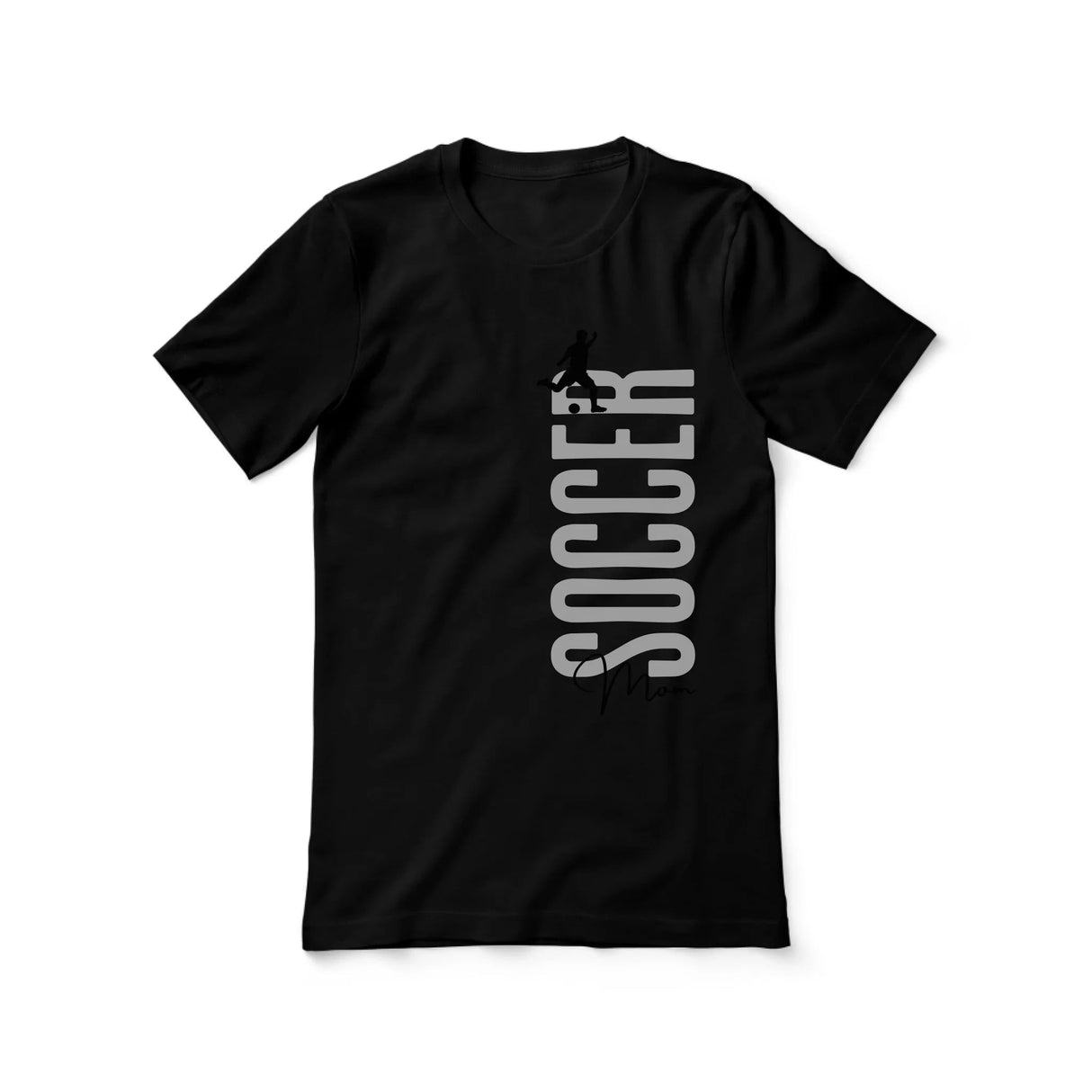 Personalized Soccer Mom Shirt With Mascot, Icon, and Soccer Player Name on a Unisex T-Shirt