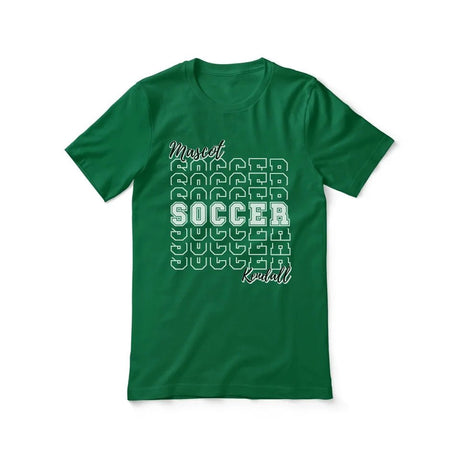 Custom Soccer Shirt With Mascot and Soccer Player Name on a Unisex T-Shirt