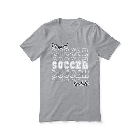 Custom Soccer Shirt With Mascot and Soccer Player Name on a Unisex T-Shirt