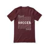 Custom Soccer Shirt With Mascot and Soccer Player Name on a Unisex T-Shirt