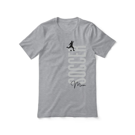 Personalized Soccer Mom Shirt With Mascot, Icon, and Soccer Player Name on a Unisex T-Shirt