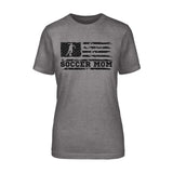Soccer Mom Horizontal Flag on a Unisex T-Shirt with a Black Graphic