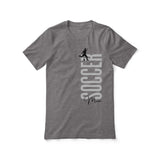 Personalized Soccer Mom Shirt With Mascot, Icon, and Soccer Player Name on a Unisex T-Shirt