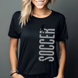 Personalized Soccer Mom Shirt With Mascot, Icon, and Soccer Player Name on a Unisex T-Shirt