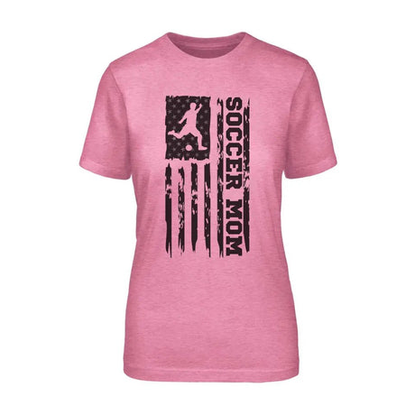 Soccer Mom Vertical Flag on a Unisex T-Shirt with a Black Graphic