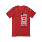 Personalized Soccer Mom Shirt With Mascot, Icon, and Soccer Player Name on a Unisex T-Shirt