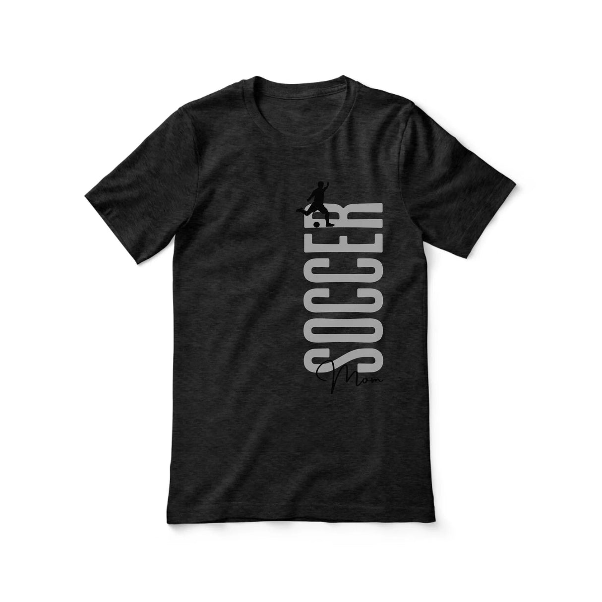 Personalized Soccer Mom Shirt With Mascot, Icon, and Soccer Player Name on a Unisex T-Shirt