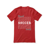 Custom Soccer Shirt With Mascot and Soccer Player Name on a Unisex T-Shirt