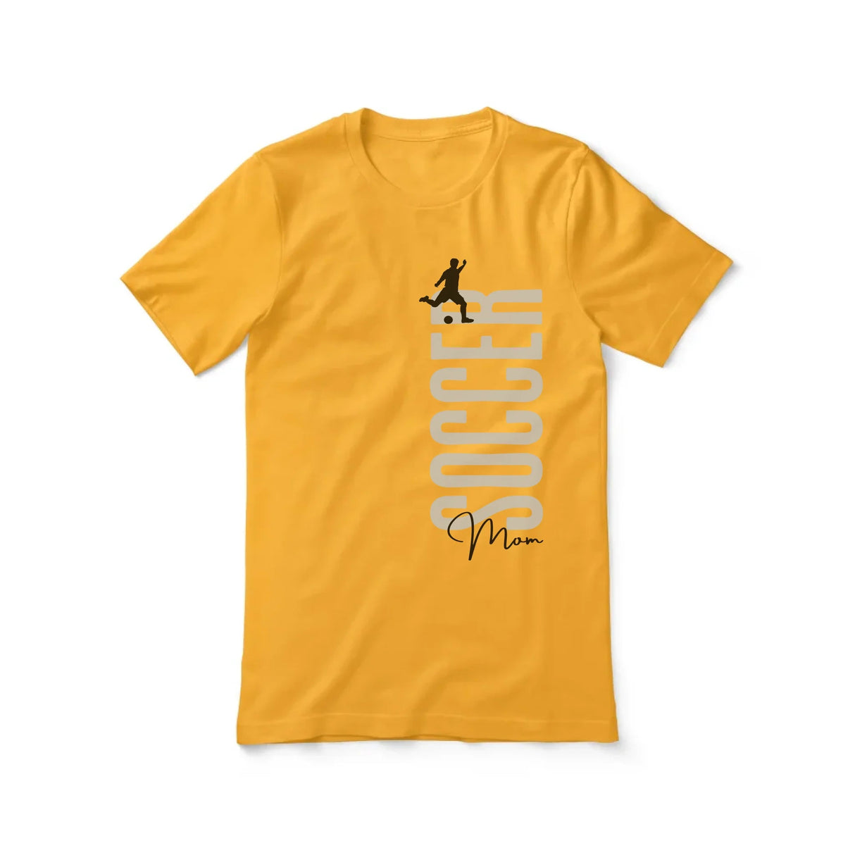 Personalized Soccer Mom Shirt With Mascot, Icon, and Soccer Player Name on a Unisex T-Shirt