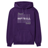 Custom Softball on a Sweatshirt With Mascot and Softball Player Name on a Hoodie