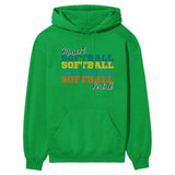 Personalized Softball Softball Softball on a Hoodie With Mascot and Softball Player Name on a Hoodie