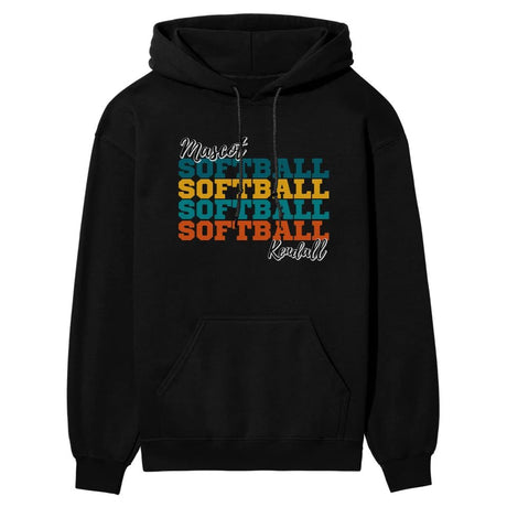 Personalized Softball Softball Softball on a Hoodie With Mascot and Softball Player Name on a Hoodie