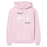 Custom Softball on a Sweatshirt With Mascot and Softball Player Name on a Hoodie