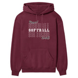 Custom Softball on a Sweatshirt With Mascot and Softball Player Name on a Hoodie