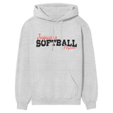 Custom Softball Mascot and Softball Player Name on a Hoodie with a Black Graphic