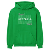 Custom Softball on a Sweatshirt With Mascot and Softball Player Name on a Hoodie