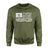 Softball Dad Horizontal Flag on a Sweatshirt with a White Graphic