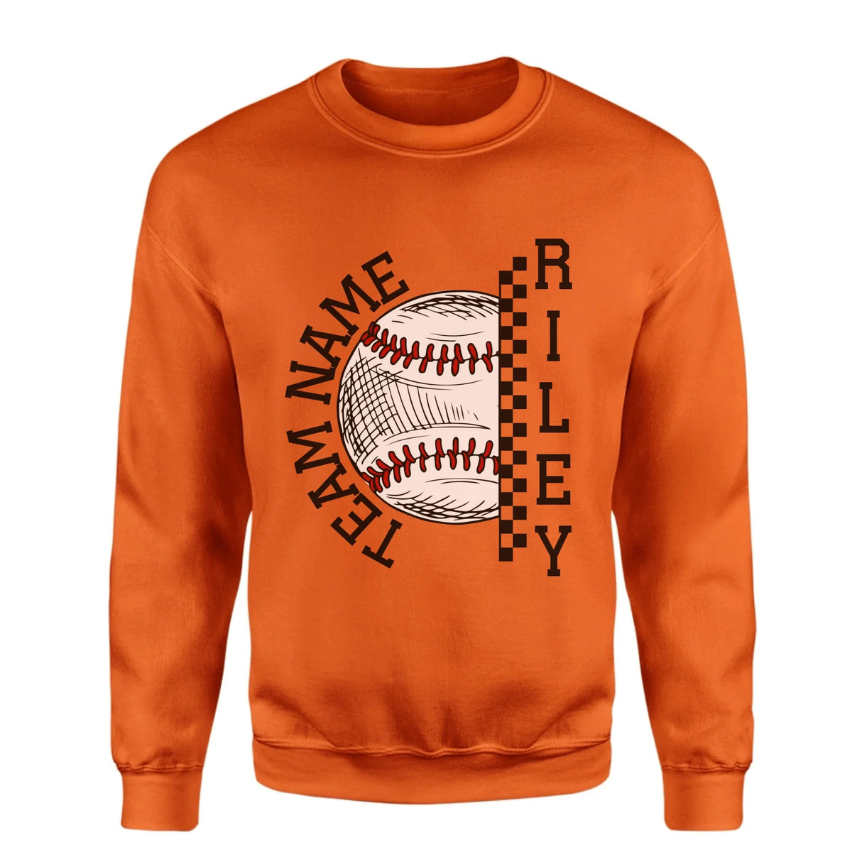 Personalized Softball on a Sweatshirt With Team and Softball Player Name on a Sweatshirt