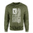 Softball Dad Vertical Flag on a Sweatshirt with a White Graphic