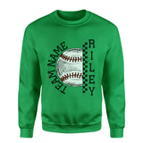 Personalized Softball on a Sweatshirt With Team and Softball Player Name on a Sweatshirt