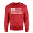 Softball Dad Horizontal Flag on a Sweatshirt with a White Graphic