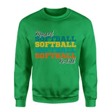 Personalized Softball Softball Softball on a Sweatshirt With Mascot and Softball Player Name on a Sweatshirt