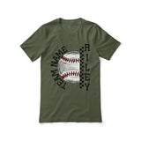 Personalized Softball Shirt With Team and Softball Player Name on a Unisex T-Shirt