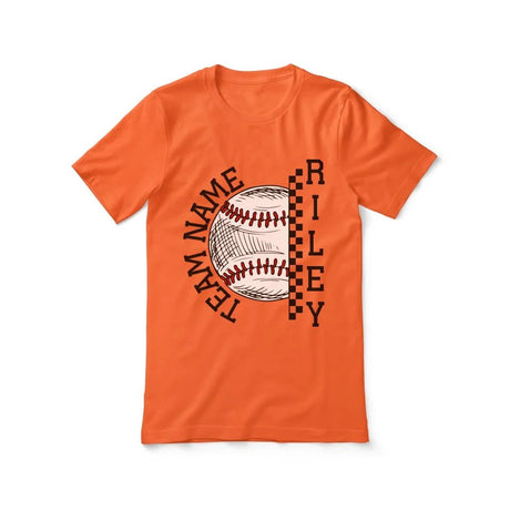 Personalized Softball Shirt With Team and Softball Player Name on a Unisex T-Shirt