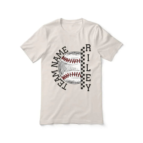 Personalized Softball Shirt With Team and Softball Player Name on a Unisex T-Shirt