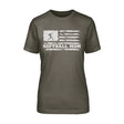 Softball Mom Horizontal Flag on a Unisex T-Shirt with a White Graphic