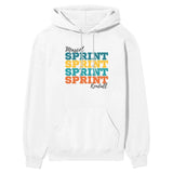 Personalized Sprint Sprint Sprint on a Hoodie With Mascot and Sprinter Name on a Hoodie