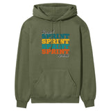 Personalized Sprint Sprint Sprint on a Hoodie With Mascot and Sprinter Name on a Hoodie