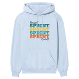 Personalized Sprint Sprint Sprint on a Hoodie With Mascot and Sprinter Name on a Hoodie