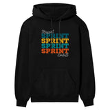 Personalized Sprint Sprint Sprint on a Hoodie With Mascot and Sprinter Name on a Hoodie