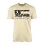 Sprint Grandpa Horizontal Flag on a Men's T-Shirt with a Black Graphic