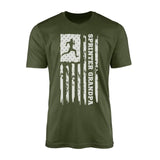 Sprint Grandpa Vertical Flag on a Men's T-Shirt with a White Graphic