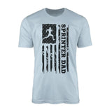 Sprint Dad Vertical Flag on a Men's T-Shirt with a Black Graphic