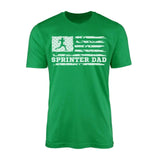Sprint Dad Horizontal Flag on a Men's T-Shirt with a White Graphic