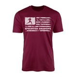 Sprint Grandpa Horizontal Flag on a Men's T-Shirt with a White Graphic