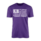 Sprint Grandpa Horizontal Flag on a Men's T-Shirt with a White Graphic