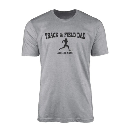 Sprint Dad with Sprinter Icon and Sprinter Name on a Men's T-Shirt with a Black Graphic