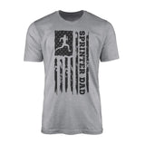 Sprint Dad Vertical Flag on a Men's T-Shirt with a Black Graphic