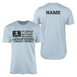 Sprint Grandpa Horizontal Flag With Sprinter Name on a Men's T-Shirt with a Black Graphic