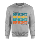 Personalized Sprint Sprint Sprint on a Sweatshirt With Mascot and Sprinter Name on a Sweatshirt