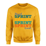 Personalized Sprint Sprint Sprint on a Sweatshirt With Mascot and Sprinter Name on a Sweatshirt