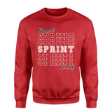 Custom Sprint on a Sweatshirt With Mascot and Sprinter Name on a Sweatshirt