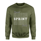 Custom Sprint on a Sweatshirt With Mascot and Sprinter Name on a Sweatshirt