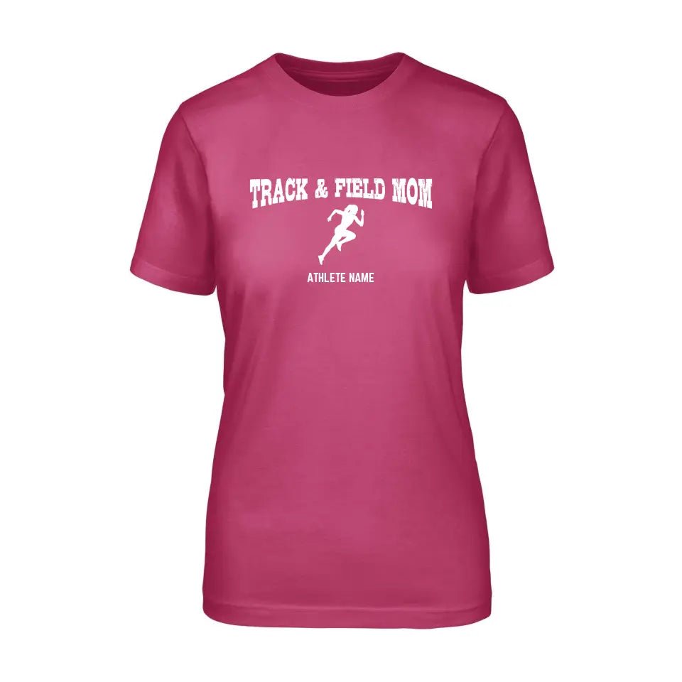 Sprint Mom with Sprinter Icon and Sprinter Name on a Unisex T-Shirt with a White Graphic