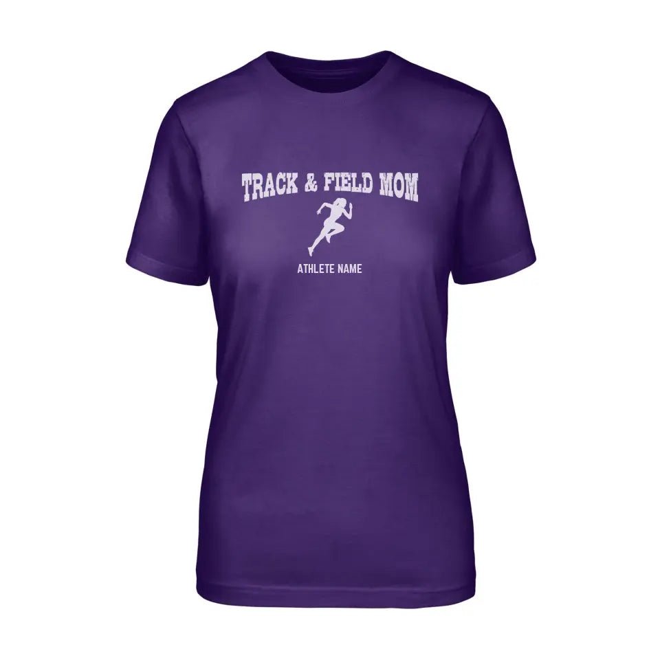 Sprint Mom with Sprinter Icon and Sprinter Name on a Unisex T-Shirt with a White Graphic
