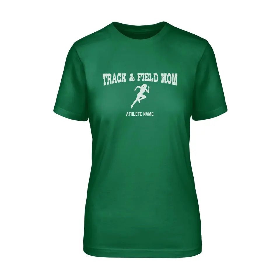 Sprint Mom with Sprinter Icon and Sprinter Name on a Unisex T-Shirt with a White Graphic